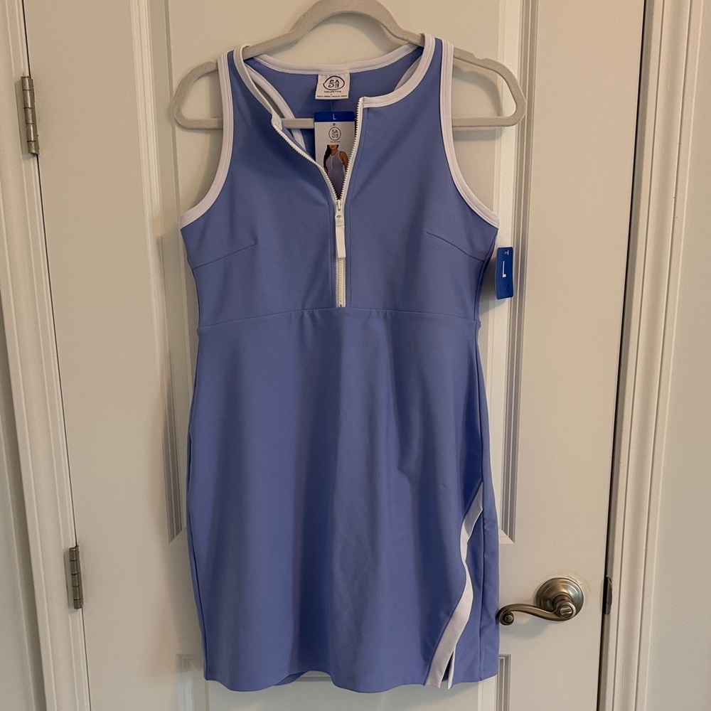 Purple Sleeveless Zip-Up Dress
